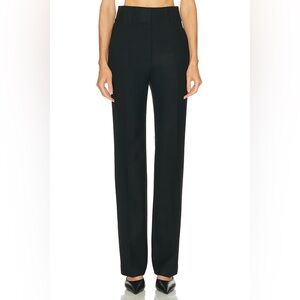 Norma Kamali Black Straight Leg Pants‎